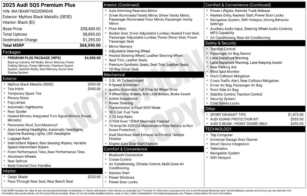 Certified 2025 Audi SQ5 Premium Plus w/ Premium Plus Package AWD/4WD image 32