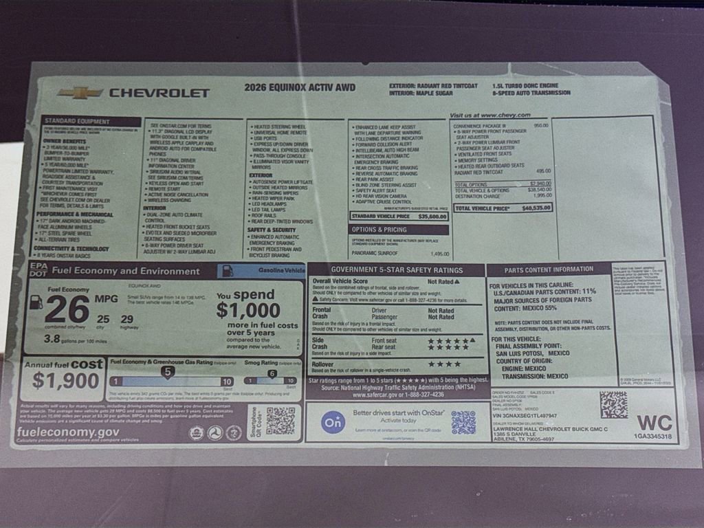 New 2026 Chevrolet Equinox ACTIV w/ Convenience Package III AWD/4WD image 20