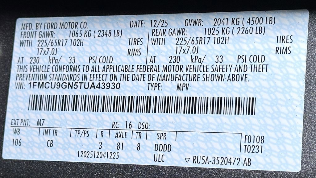 New 2026 Ford Escape Active w/ Cold Weather Package image 40