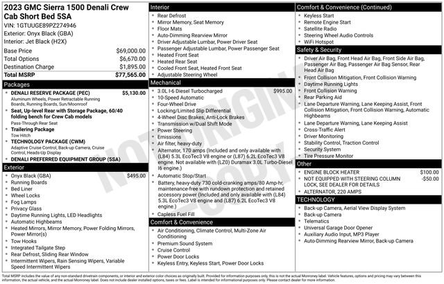 Used 2023 GMC Sierra 1500 Denali w/ Denali Reserve Package AWD/4WD image 42