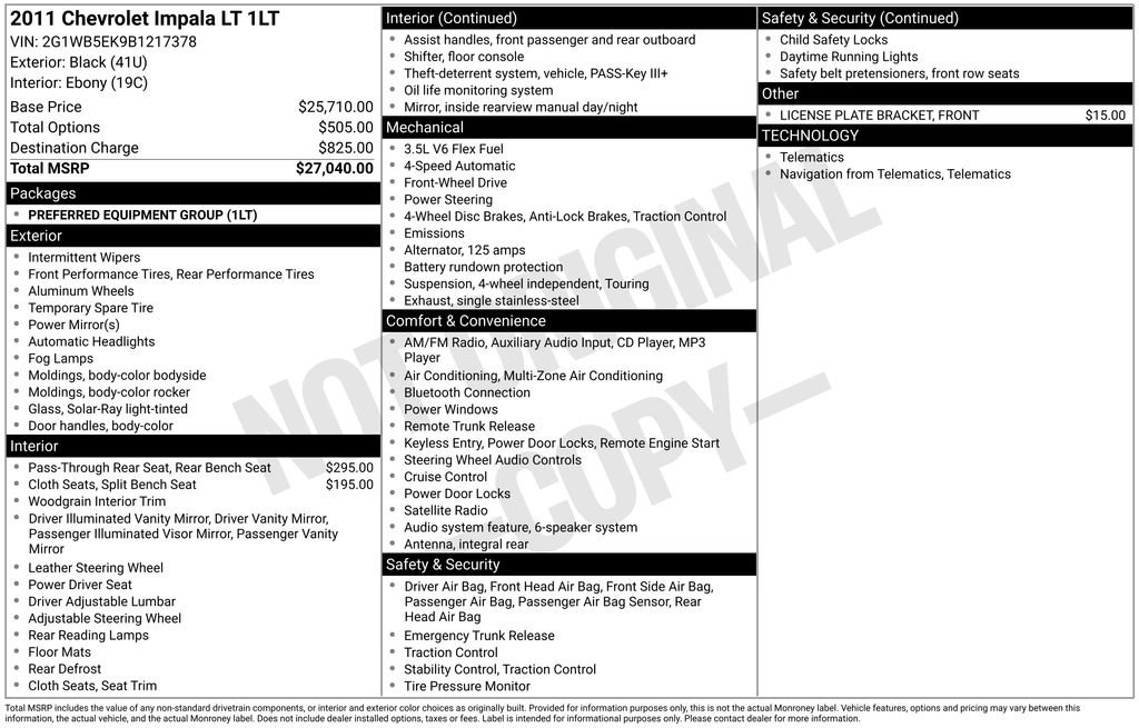 Certified 2011 Chevrolet Impala LT image 11