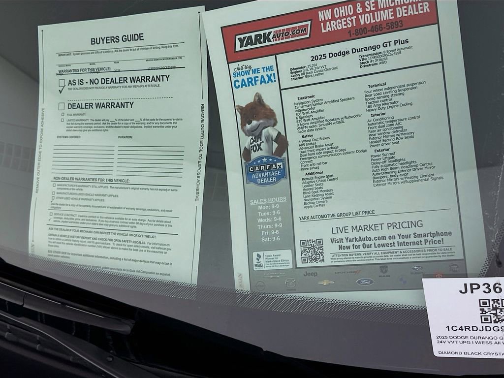 Certified 2025 Dodge Durango GT AWD/4WD image 16