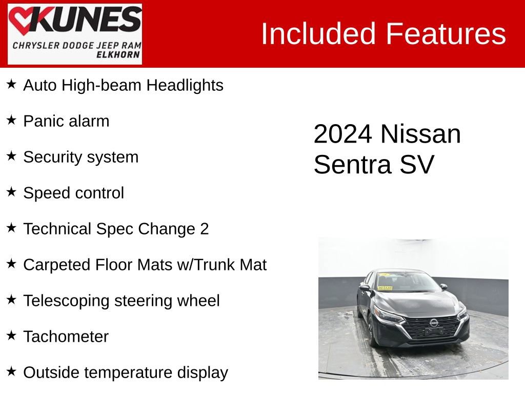 Used 2024 Nissan Sentra SV FWD image 3