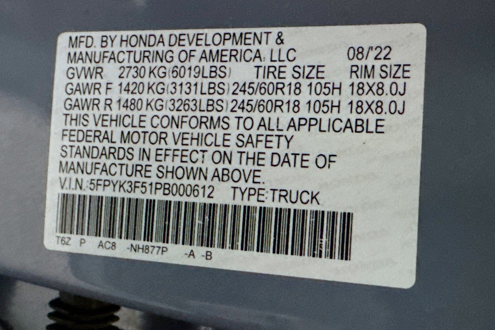 Used 2023 Honda Ridgeline RTL image 29