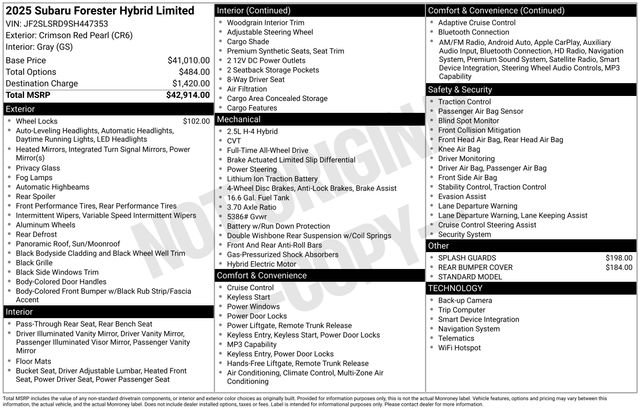 Certified 2025 Subaru Forester Limited image 7