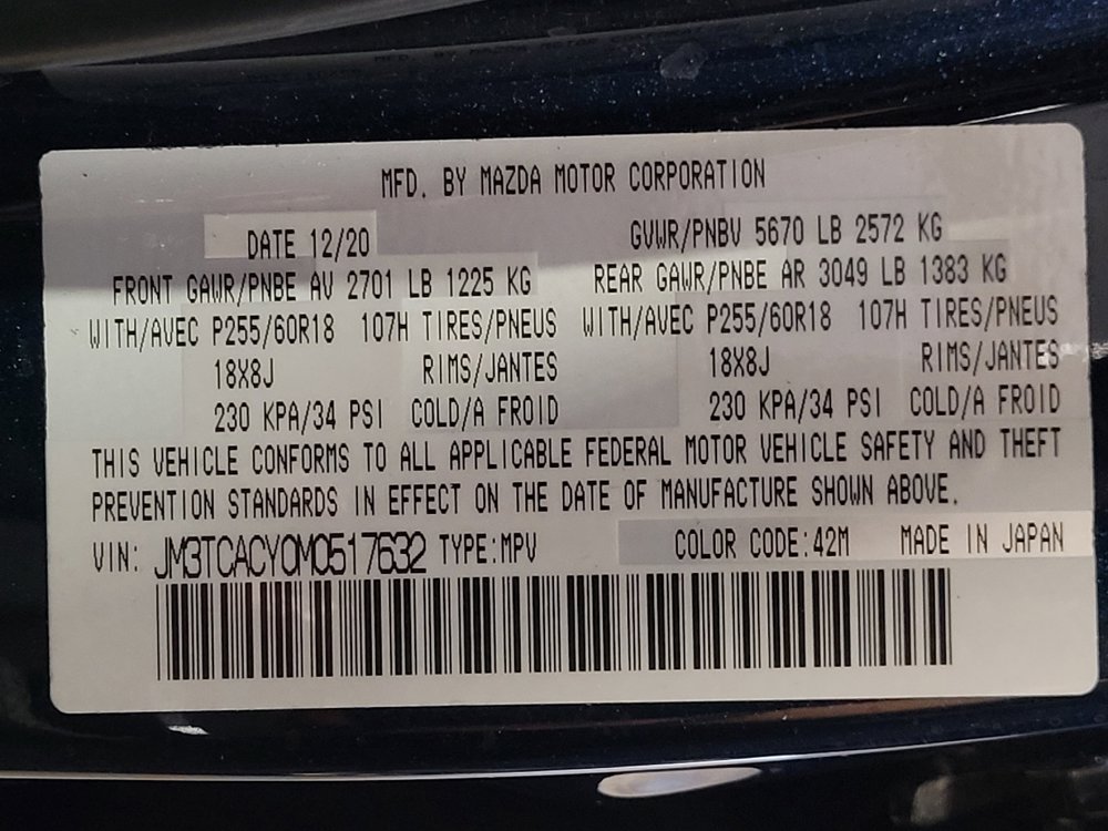 Used 2021 MAZDA CX-9 Touring w/ Touring Premium Package FWD image 33