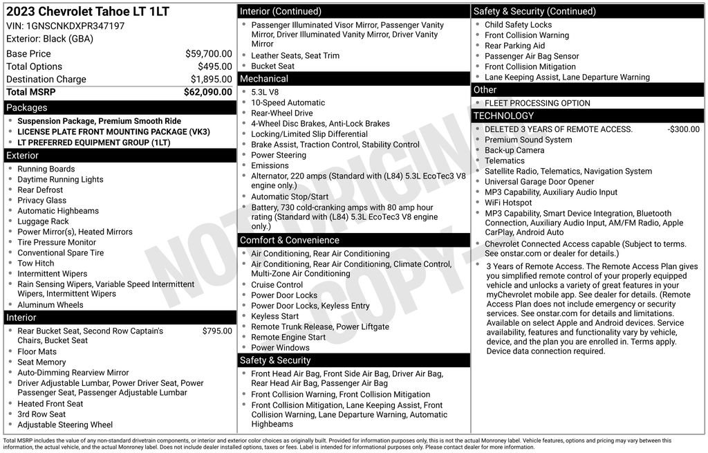 Used 2023 Chevrolet Tahoe LT RWD image 8