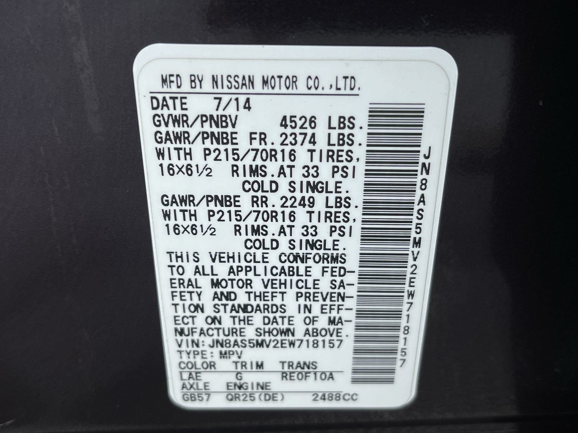 Used 2014 Nissan Rogue S w/ Convenience Package AWD/4WD image 12