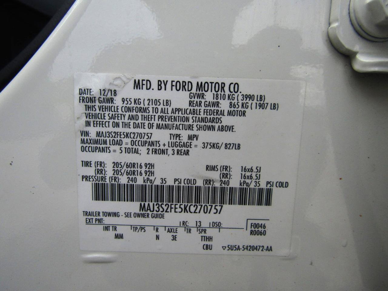 Used 2019 Ford EcoSport S FWD image 26