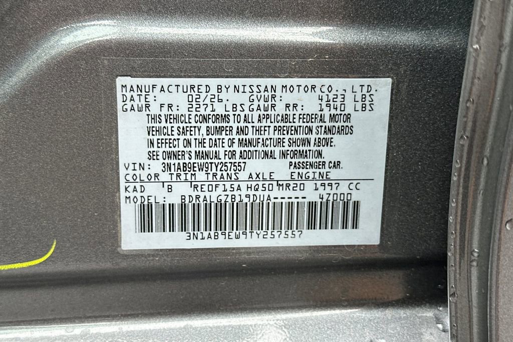 New 2026 Nissan Sentra SL w/ Floor Mat Package image 27