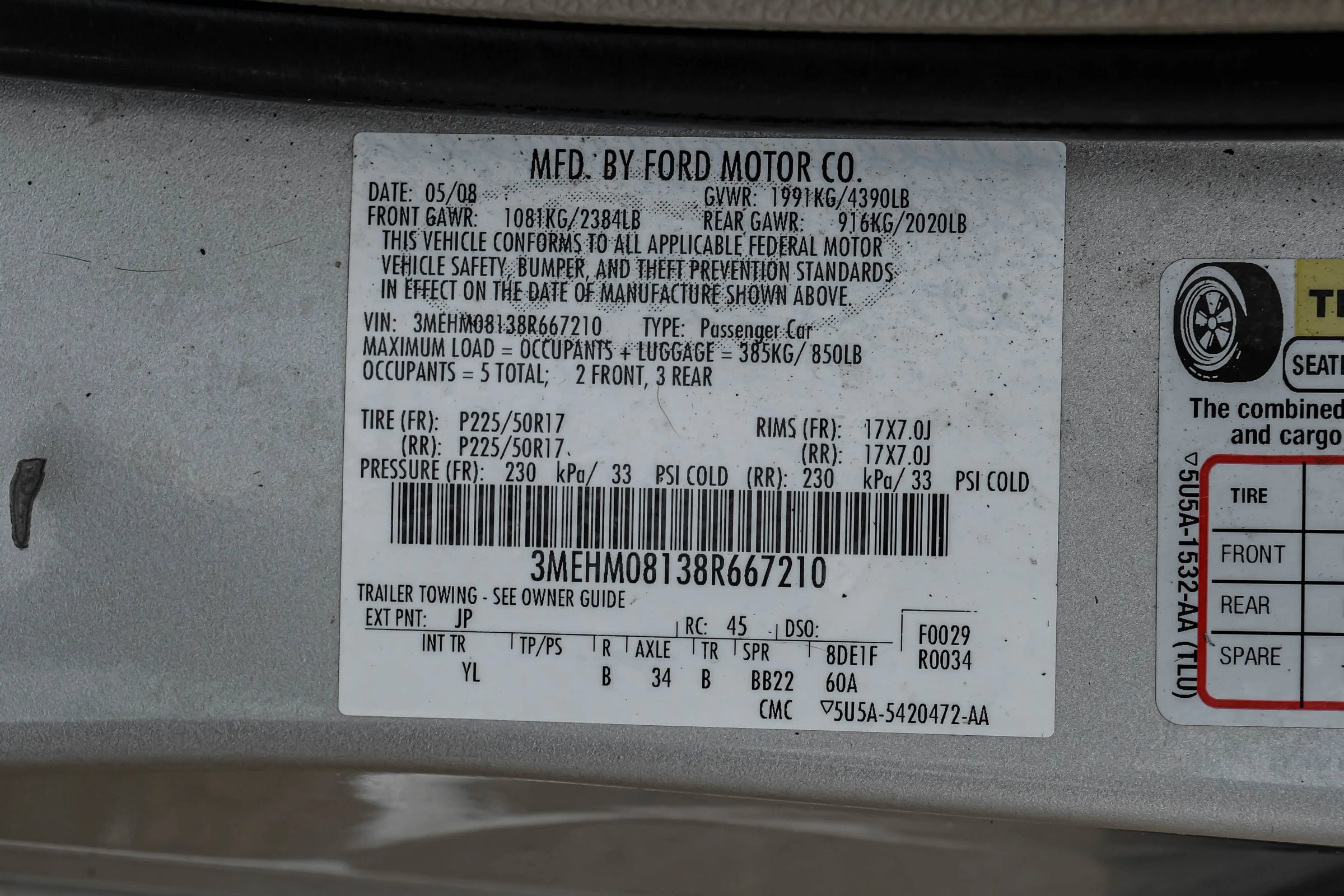 Used 2008 Mercury Milan Premier FWD image 59