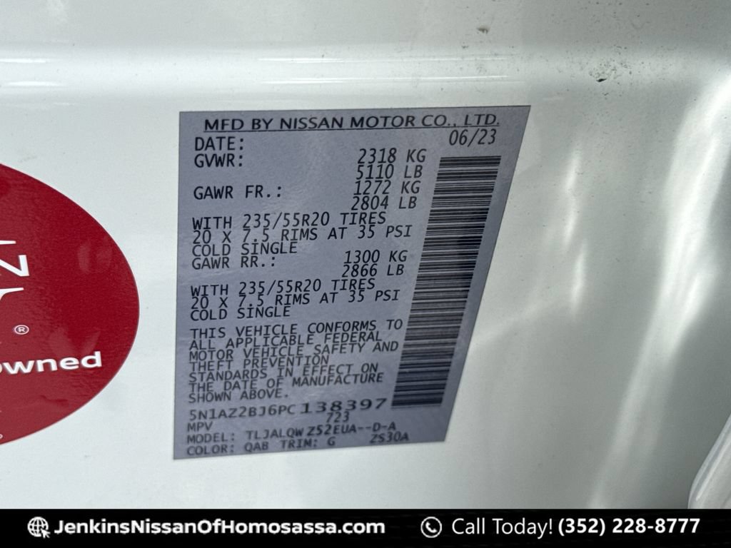 Certified 2023 Nissan Murano SV w/ SV Midnight Edition Package FWD image 45