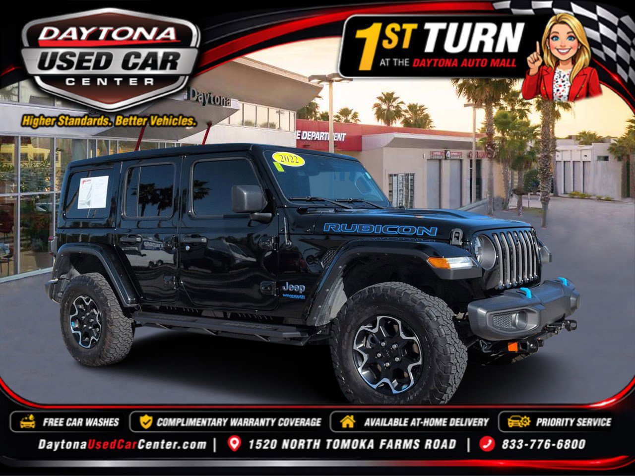 Used 2022 Jeep Wrangler Unlimited Rubicon 4xe w/ Cold Weather Group image 1