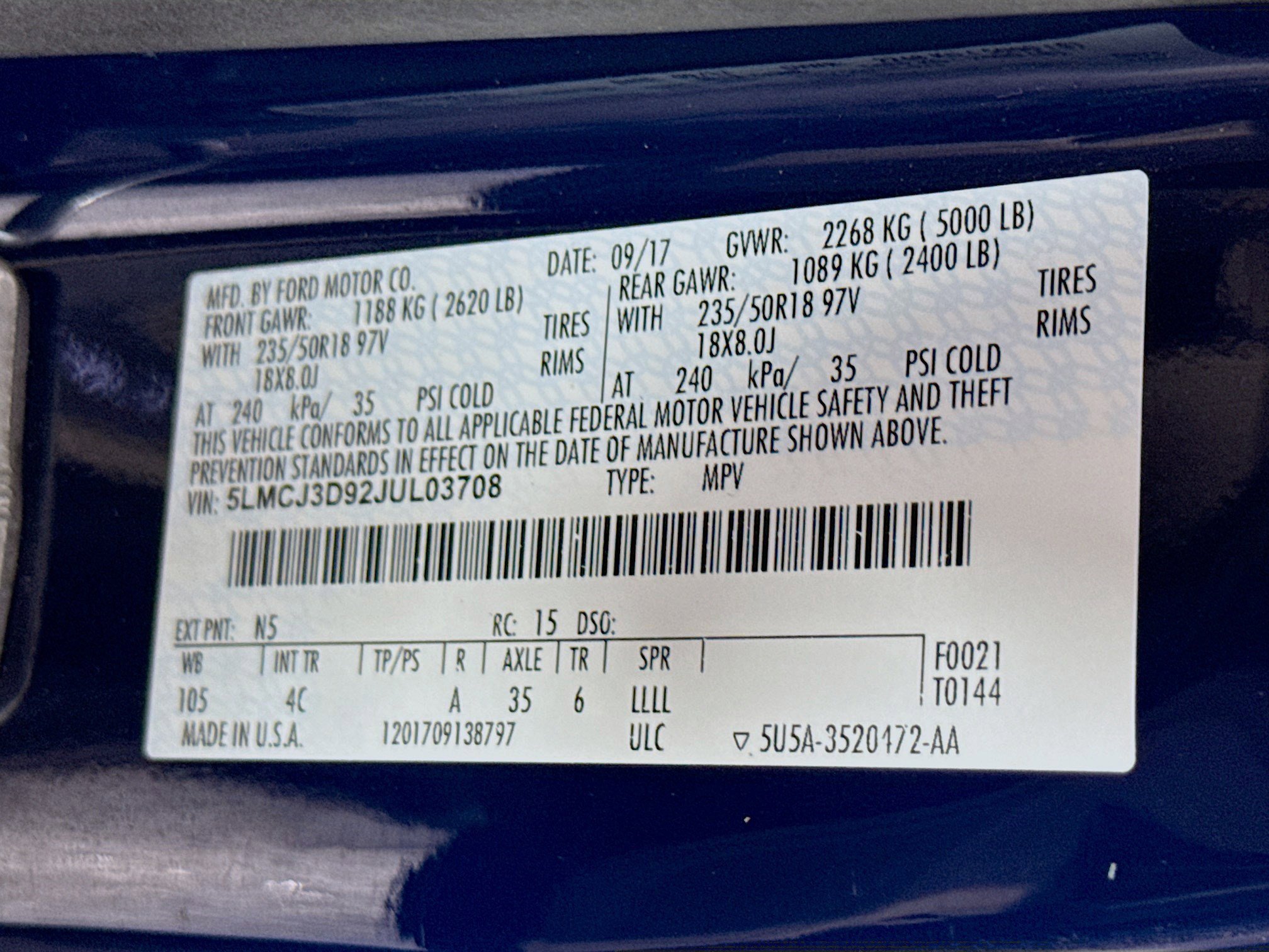 Used 2018 Lincoln MKC Reserve w/ Lincoln MKC Climate Package image 40