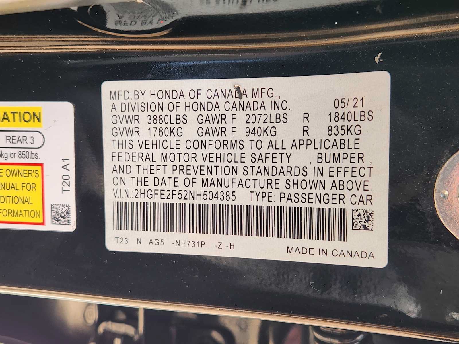 Used 2022 Honda Civic Sport image 31