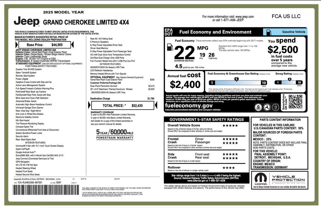 Certified 2025 Jeep Grand Cherokee Limited AWD/4WD video 2