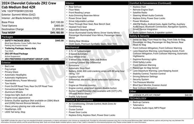 Used 2024 Chevrolet Colorado ZR2 w/ Safety Package image 33