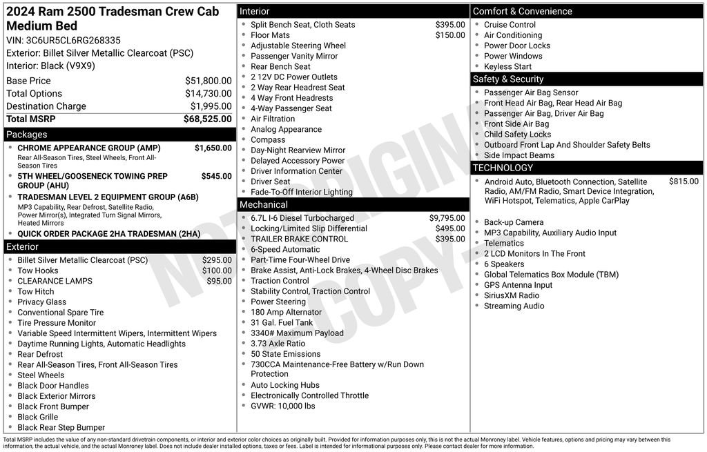 Certified 2024 RAM 2500 Tradesman w/ Chrome Appearance Group AWD/4WD image 37