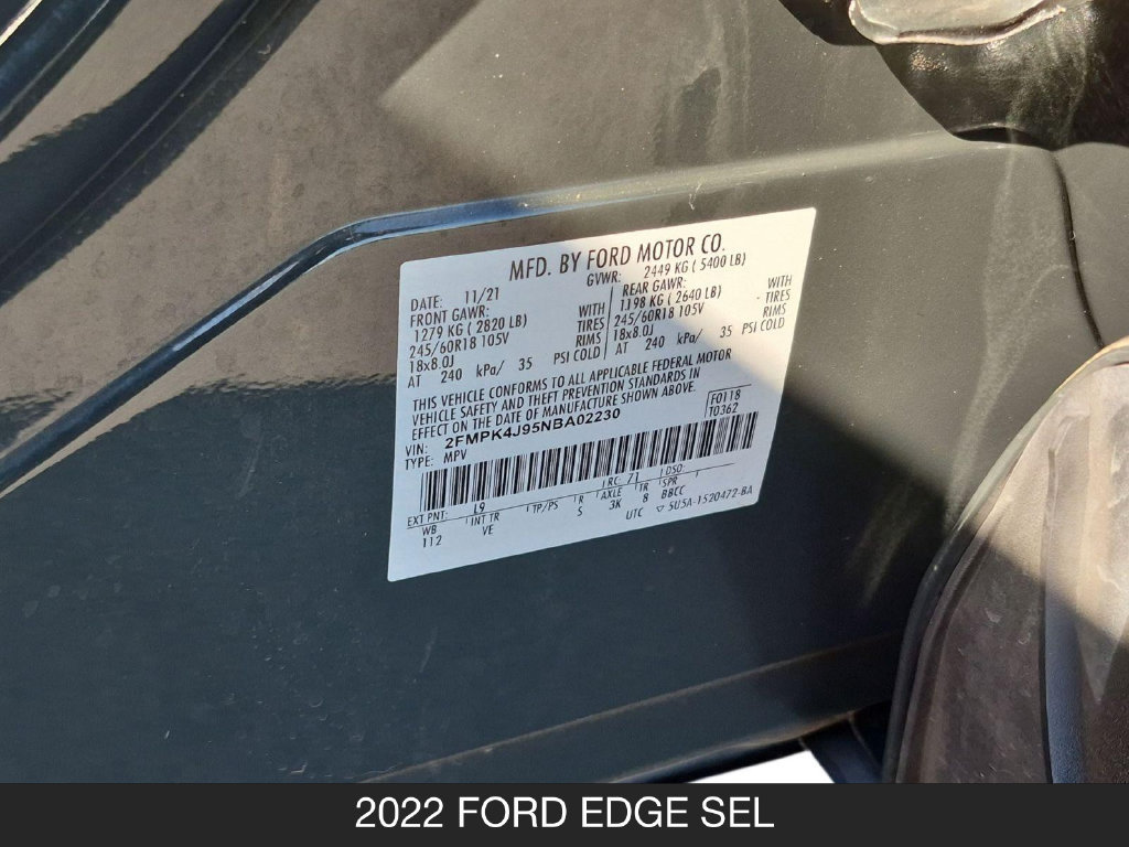 Used 2022 Ford Edge SEL w/ Convenience Package AWD/4WD image 26