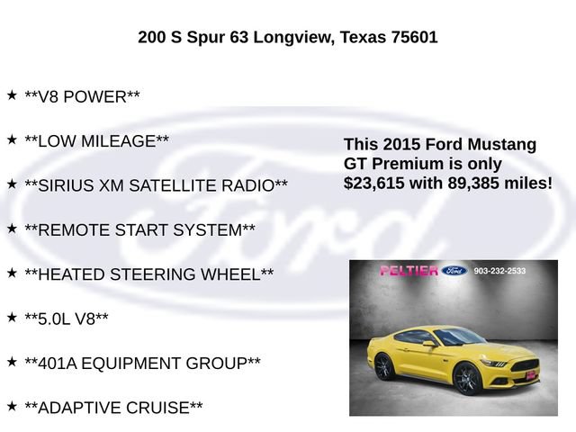 Used 2015 Ford Mustang GT Premium w/ Equipment Group 401A RWD image 15