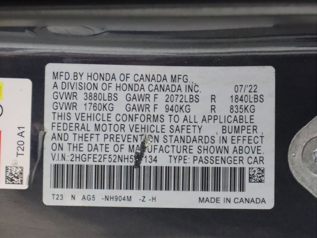 Used 2022 Honda Civic Sport image 45