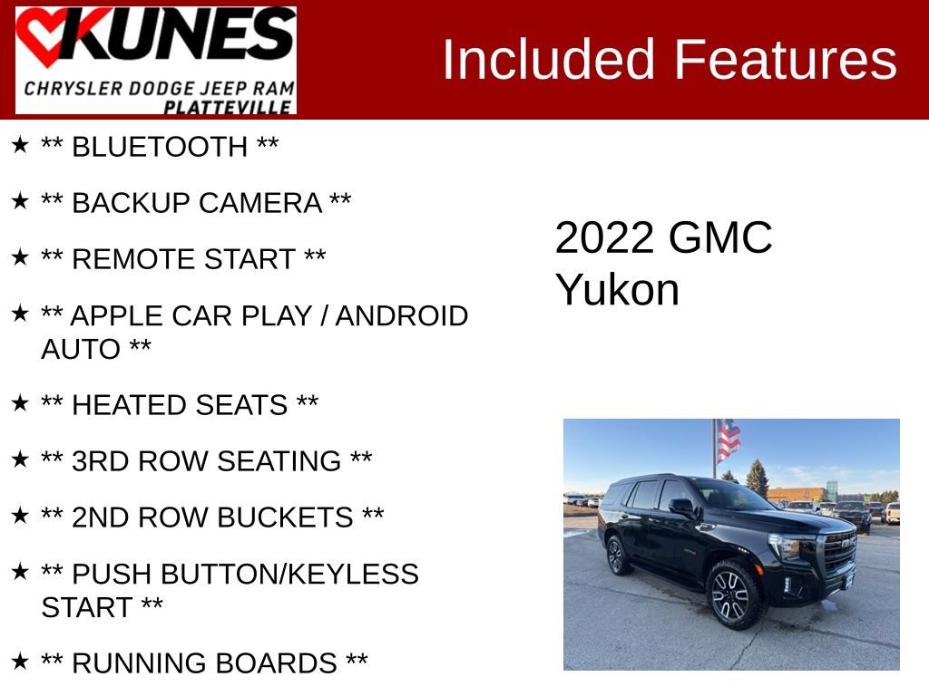 Used 2022 GMC Yukon AT4 AWD/4WD image 2