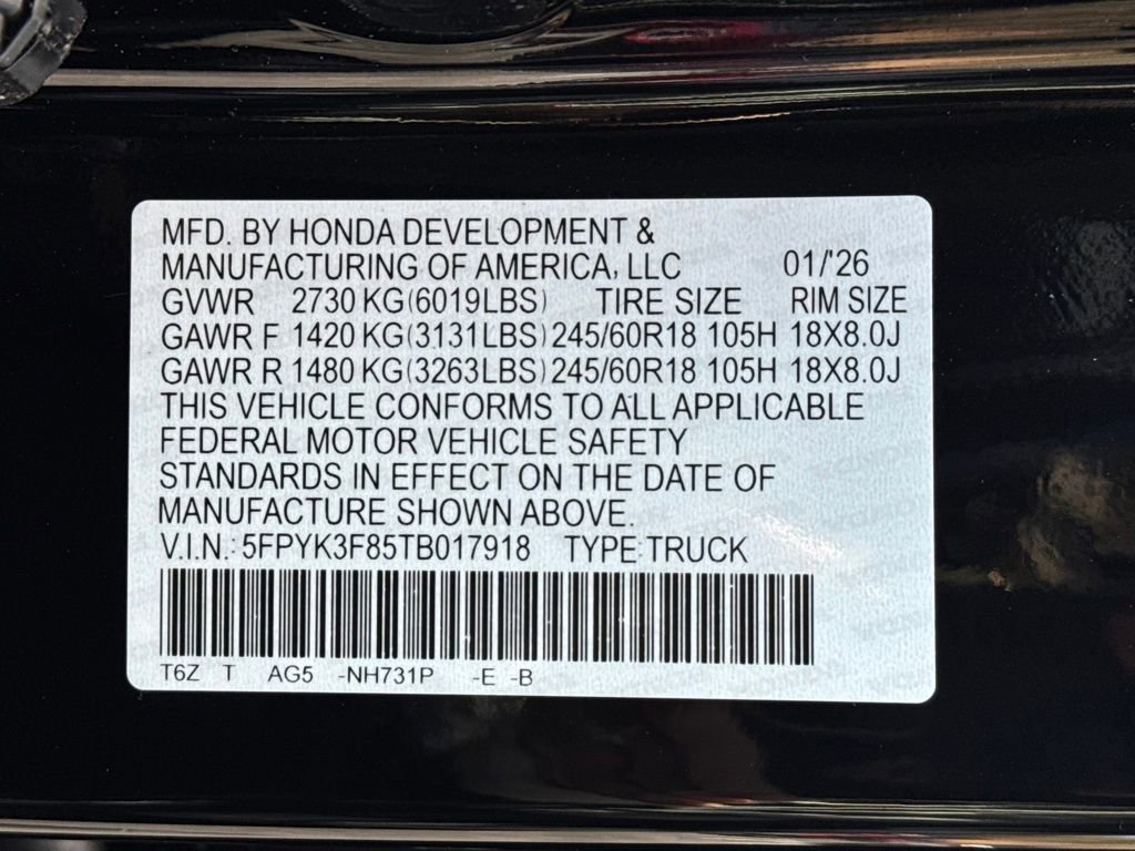 New 2026 Honda Ridgeline Black Edition image 27