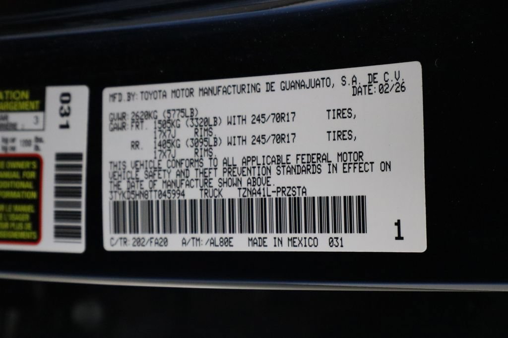 Used 2026 Toyota Tacoma SR w/ SR Upgrade Package RWD image 38