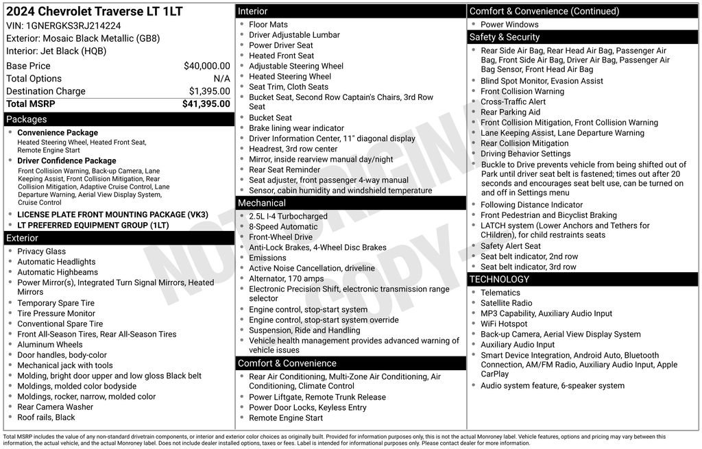 Used 2024 Chevrolet Traverse LT FWD image 5