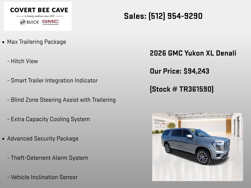 New 2026 GMC Yukon XL Denali w/ Denali Reserve Package AWD/4WD image 25