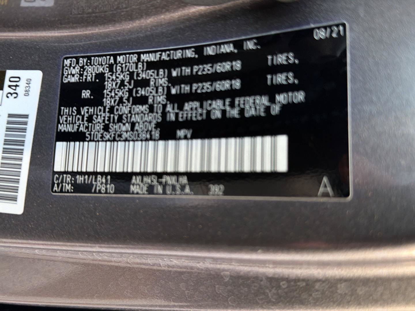 Used 2021 Toyota Sienna Platinum AWD/4WD image 41