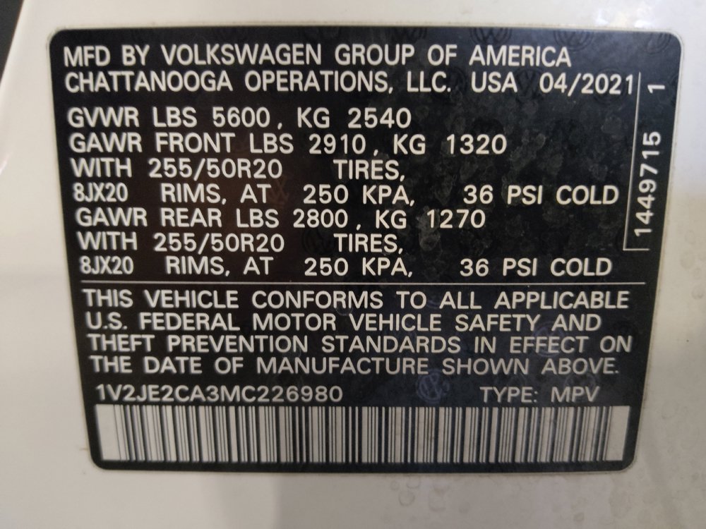 Used 2021 Volkswagen Atlas Cross Sport SE FWD image 33