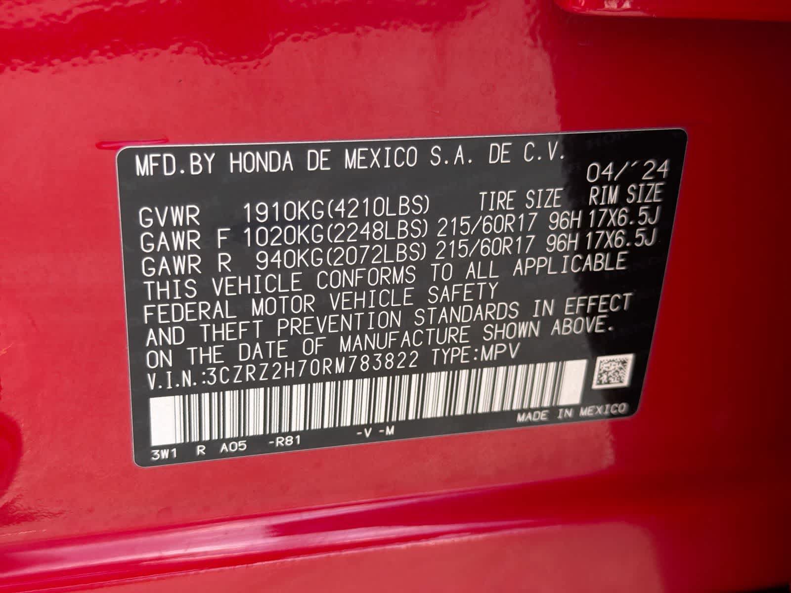 Used 2024 Honda HR-V EX-L image 37
