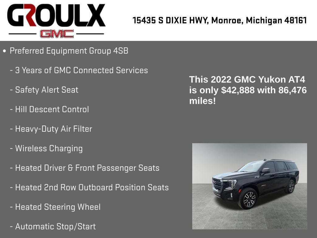 Used 2022 GMC Yukon AT4 AWD/4WD image 15