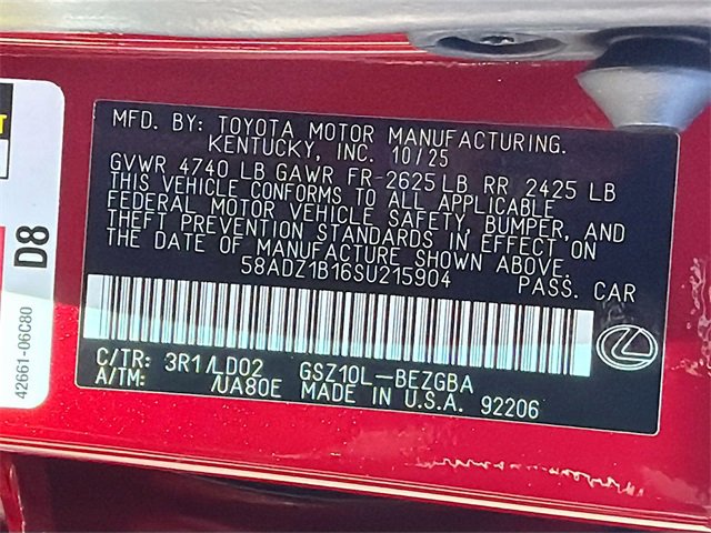 New 2025 Lexus ES 350 w/ Premium Package image 43