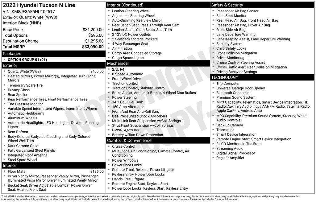 Used 2022 Hyundai Tucson N Line FWD image 48