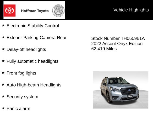 Used 2022 Subaru Ascent Onyx Edition AWD/4WD image 30