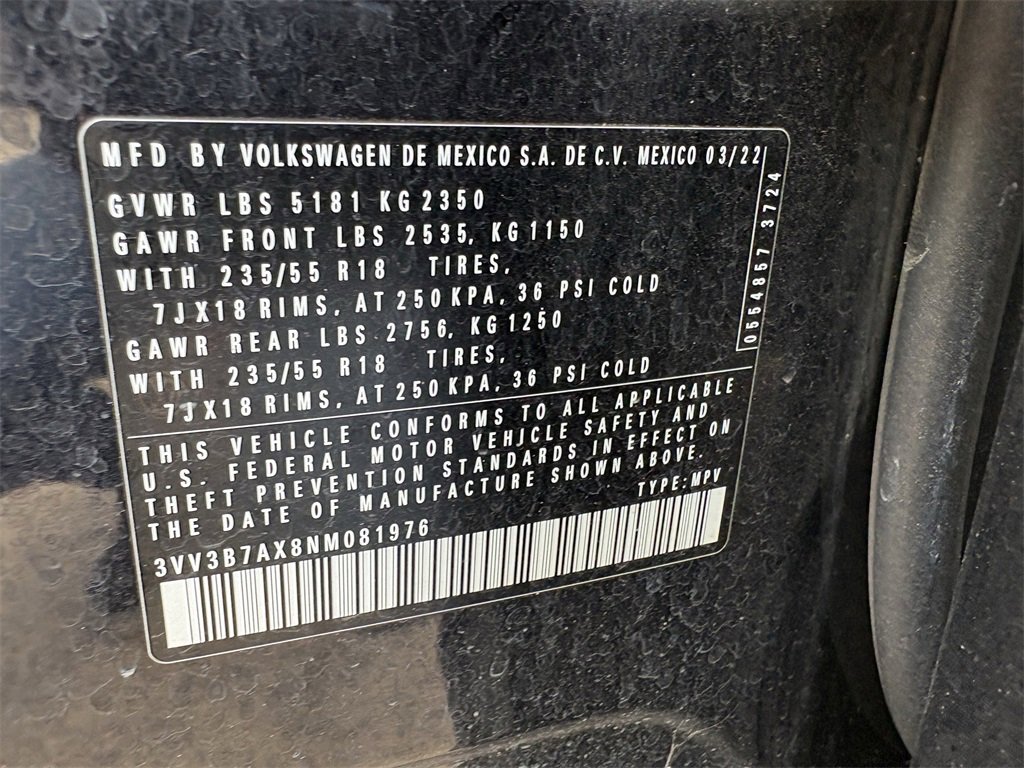 Used 2022 Volkswagen Tiguan SE image 31