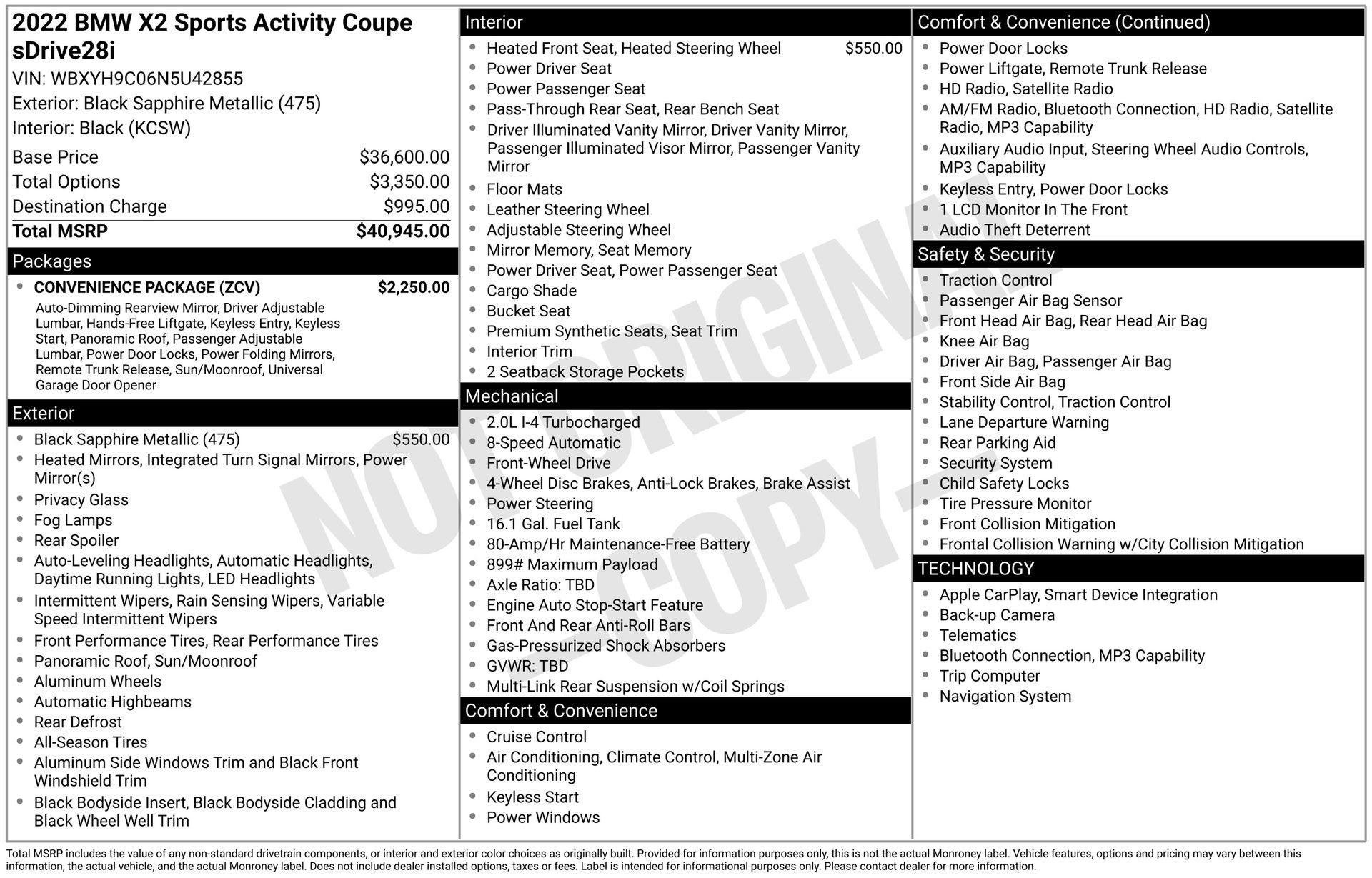 Used 2022 BMW X2 sDrive28i w/ Convenience Package image 40