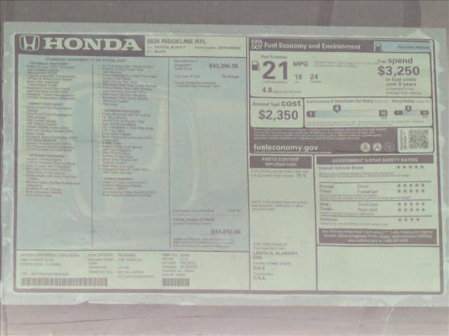 New 2026 Honda Ridgeline RTL image 18