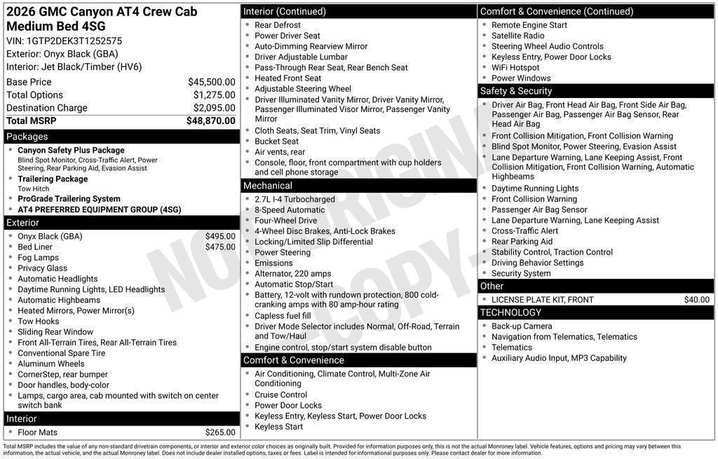 New 2026 GMC Canyon AT4 AWD/4WD image 62