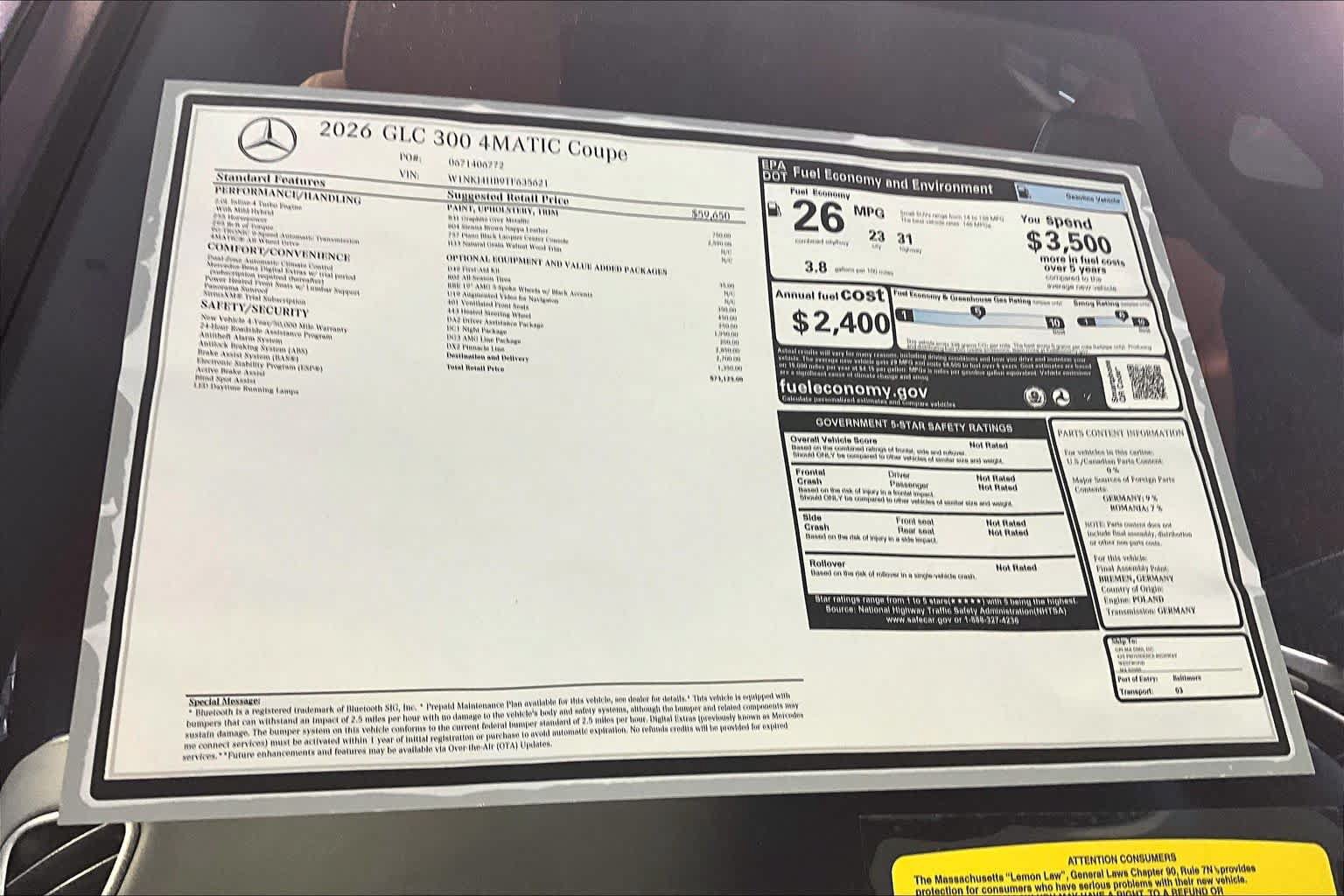New 2026 Mercedes-Benz GLC 300 4MATIC image 18