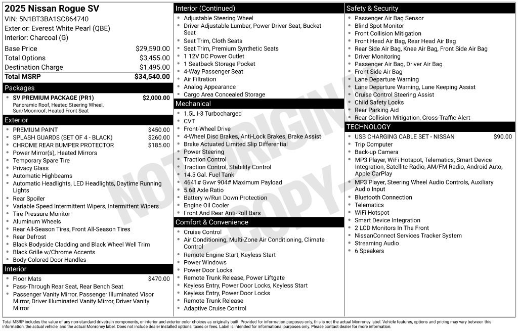 Certified 2025 Nissan Rogue SV w/ SV Premium Package FWD image 5