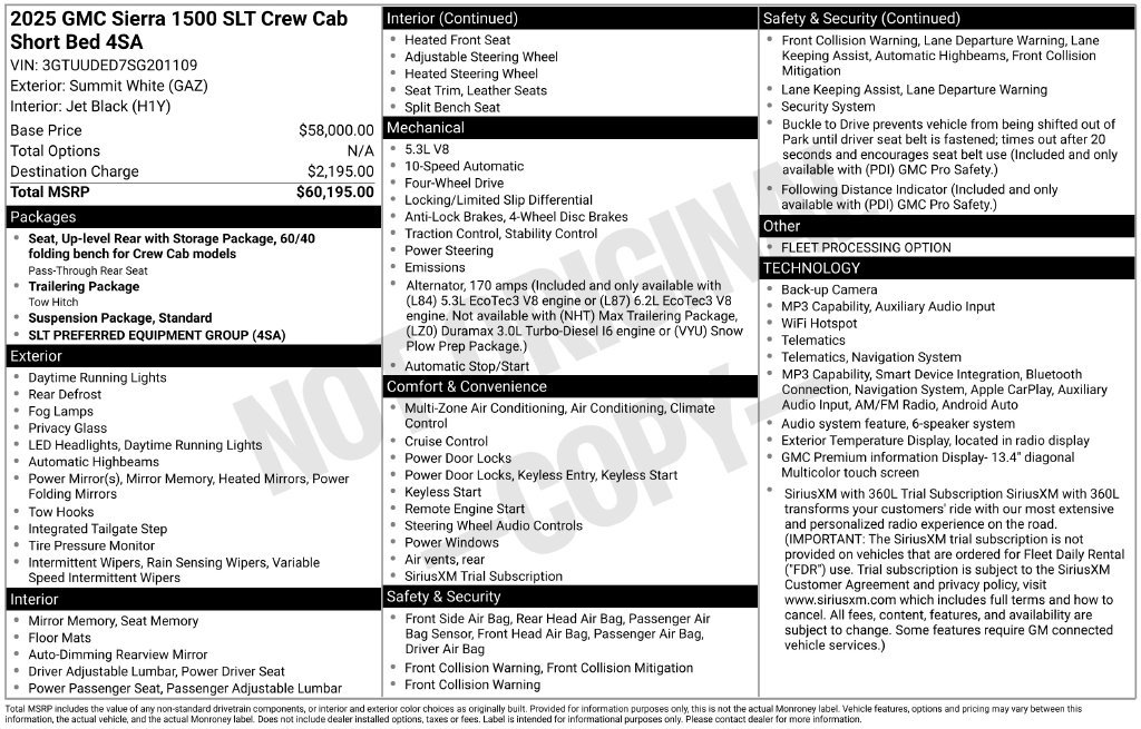Certified 2025 GMC Sierra 1500 SLT AWD/4WD image 37