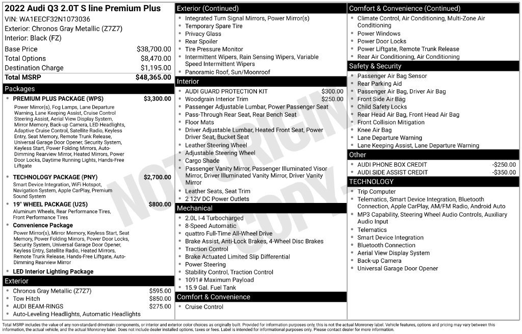Certified 2022 Audi Q3 2.0T Premium Plus w/ Premium Plus Package AWD/4WD image 41