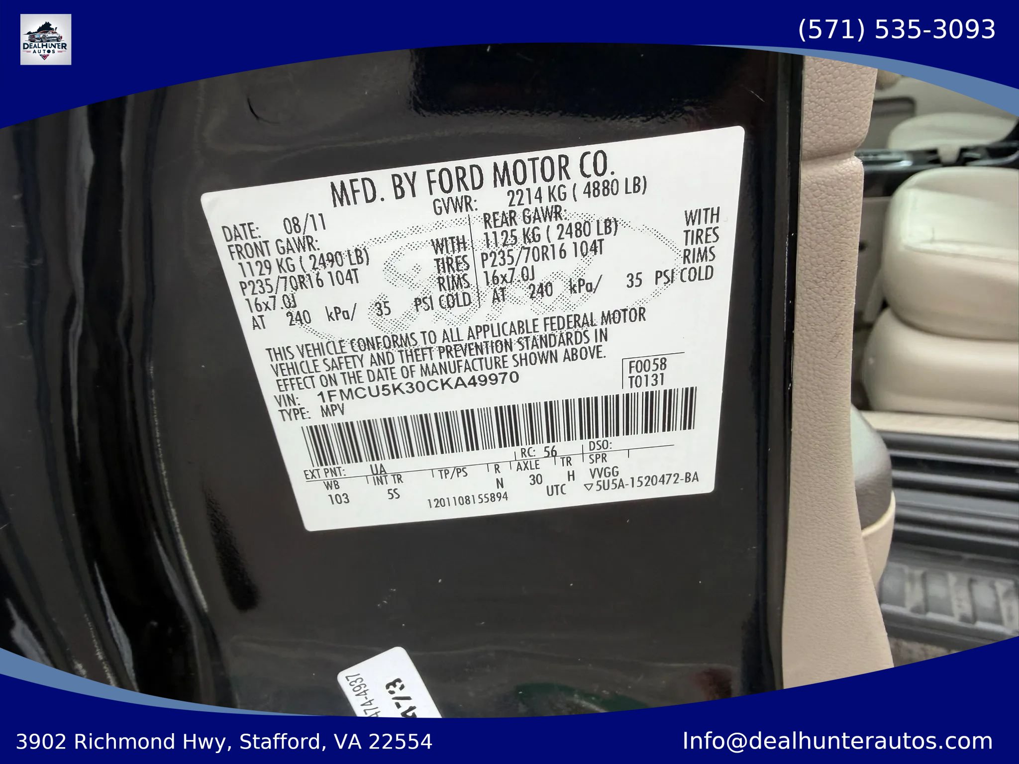 Used 2012 Ford Escape Limited AWD/4WD image 35