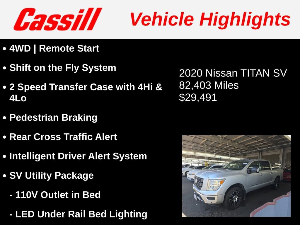 Used 2020 Nissan Titan SV w/ SV Convenience Package AWD/4WD image 3