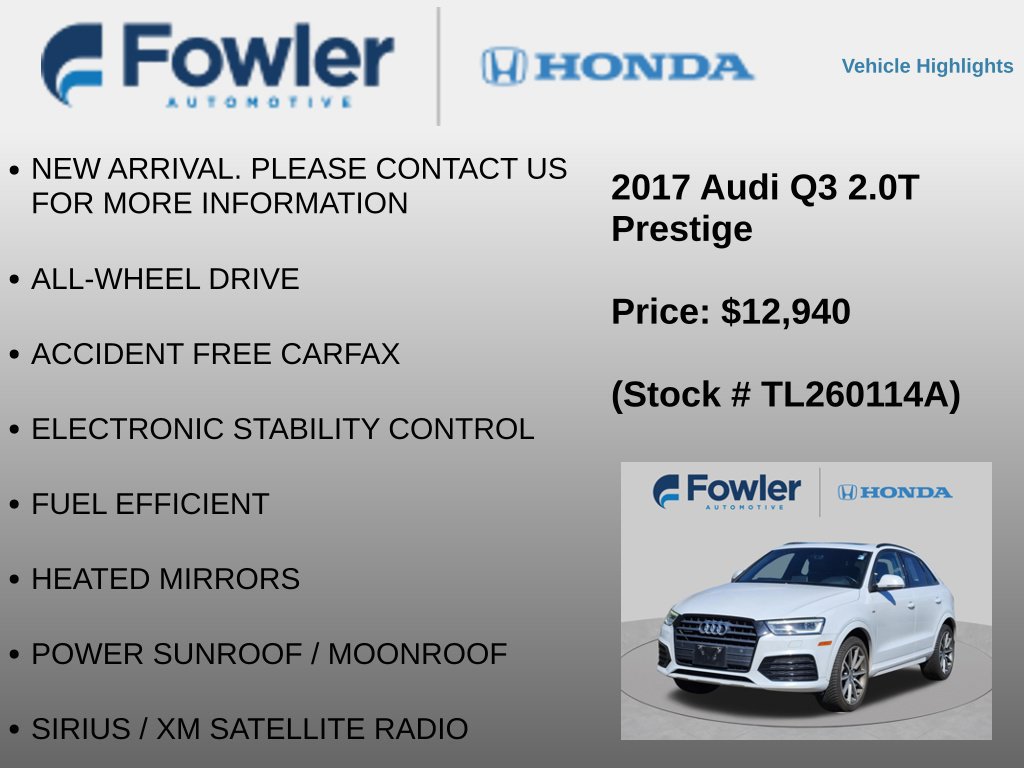 Used 2017 Audi Q3 2.0T Prestige w/ Prestige Package AWD/4WD image 16