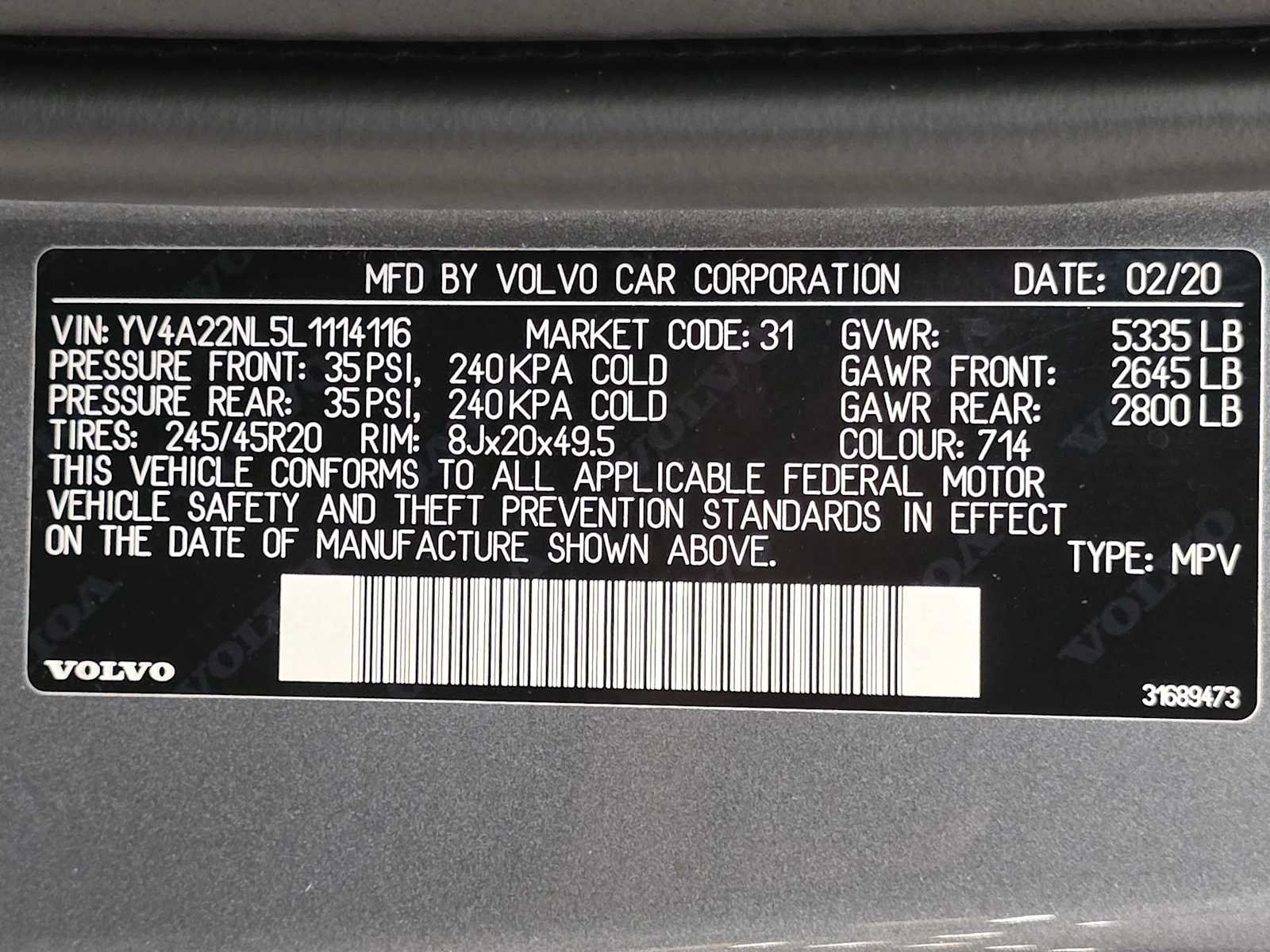Used 2020 Volvo V90 T6 Cross Country AWD/4WD image 32