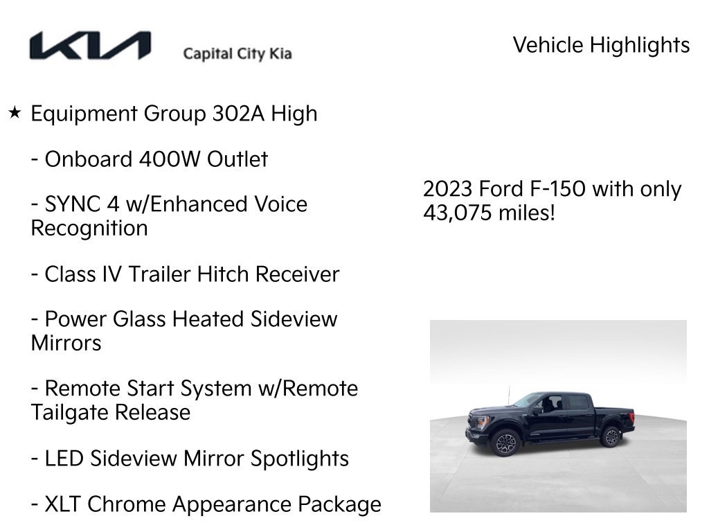 Used 2023 Ford F150 XLT w/ Equipment Group 302A High AWD/4WD image 8